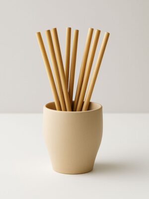 12-inch Long bamboo straws