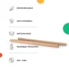 Reusable Bamboo Straws of 8-inch